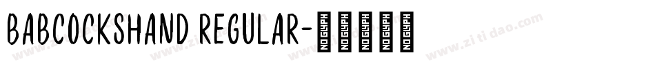 BabcocksHand Regular字体转换